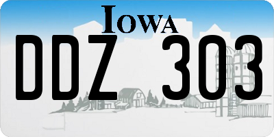 IA license plate DDZ303