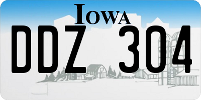 IA license plate DDZ304