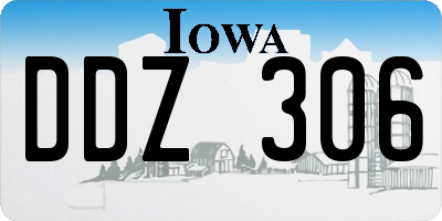 IA license plate DDZ306