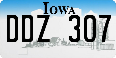 IA license plate DDZ307