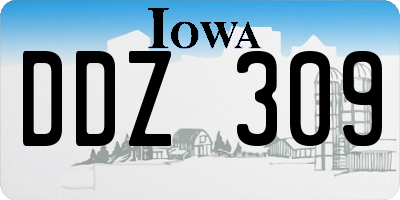 IA license plate DDZ309