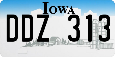 IA license plate DDZ313