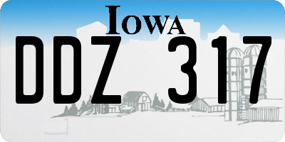 IA license plate DDZ317