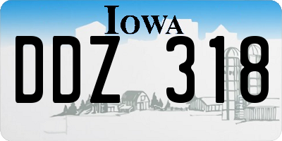 IA license plate DDZ318