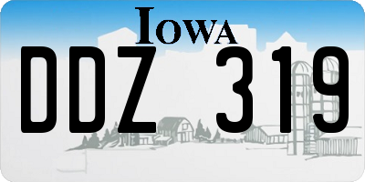 IA license plate DDZ319