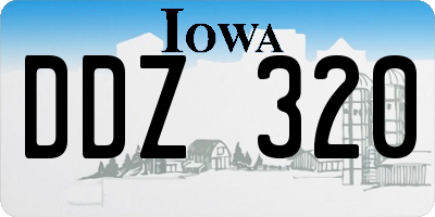IA license plate DDZ320