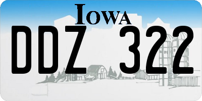 IA license plate DDZ322