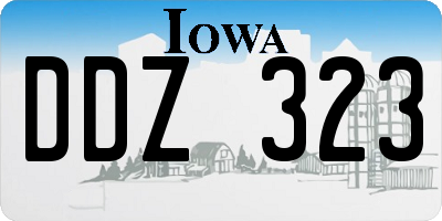 IA license plate DDZ323