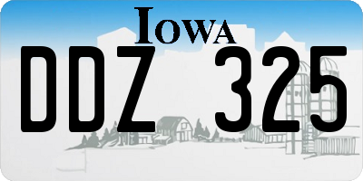 IA license plate DDZ325
