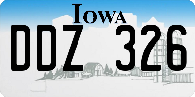 IA license plate DDZ326