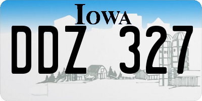 IA license plate DDZ327