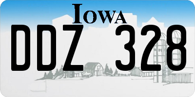 IA license plate DDZ328
