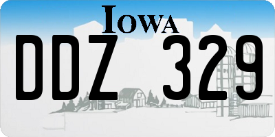 IA license plate DDZ329