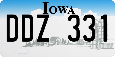 IA license plate DDZ331