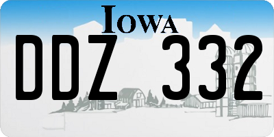 IA license plate DDZ332