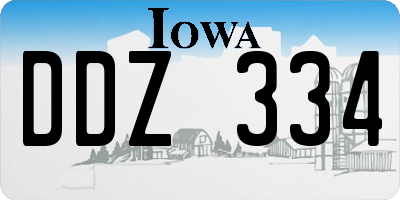 IA license plate DDZ334