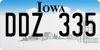 IA license plate DDZ335