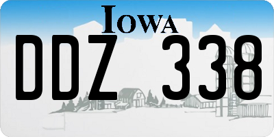 IA license plate DDZ338