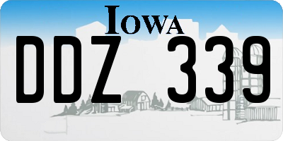 IA license plate DDZ339