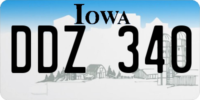 IA license plate DDZ340