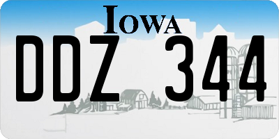 IA license plate DDZ344