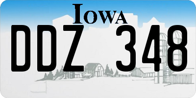 IA license plate DDZ348