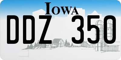 IA license plate DDZ350