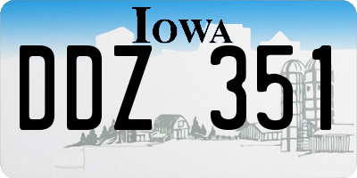 IA license plate DDZ351
