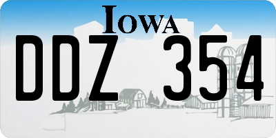 IA license plate DDZ354