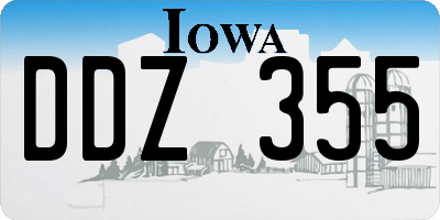 IA license plate DDZ355