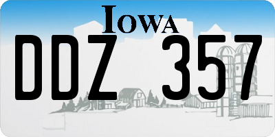 IA license plate DDZ357