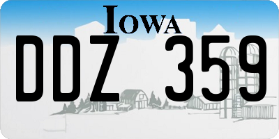 IA license plate DDZ359