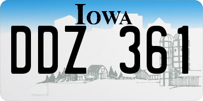 IA license plate DDZ361