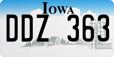 IA license plate DDZ363