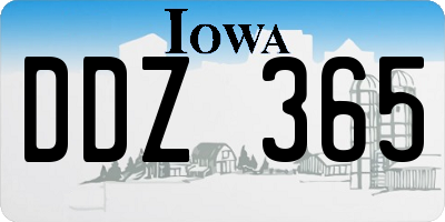 IA license plate DDZ365