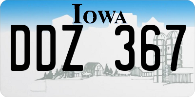 IA license plate DDZ367