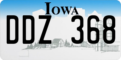 IA license plate DDZ368