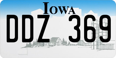 IA license plate DDZ369