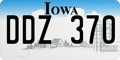 IA license plate DDZ370