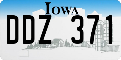 IA license plate DDZ371