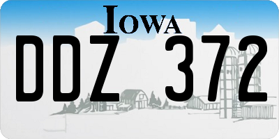 IA license plate DDZ372