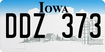 IA license plate DDZ373