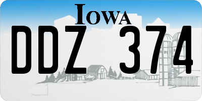 IA license plate DDZ374