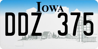 IA license plate DDZ375