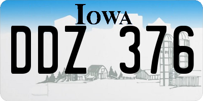 IA license plate DDZ376
