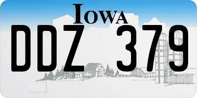 IA license plate DDZ379