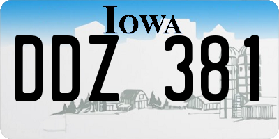 IA license plate DDZ381