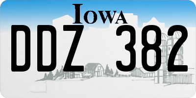 IA license plate DDZ382
