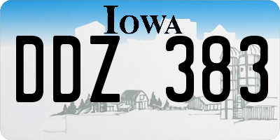 IA license plate DDZ383