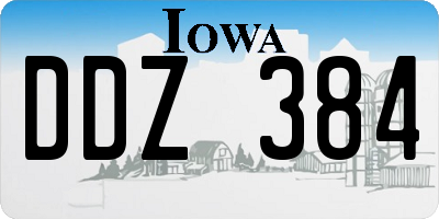 IA license plate DDZ384